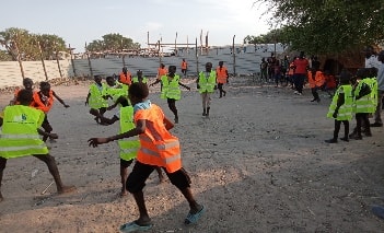 CFS animators raise awareness on child protection and sexual exploitation-related issues at the CFS in Leer town, May 20