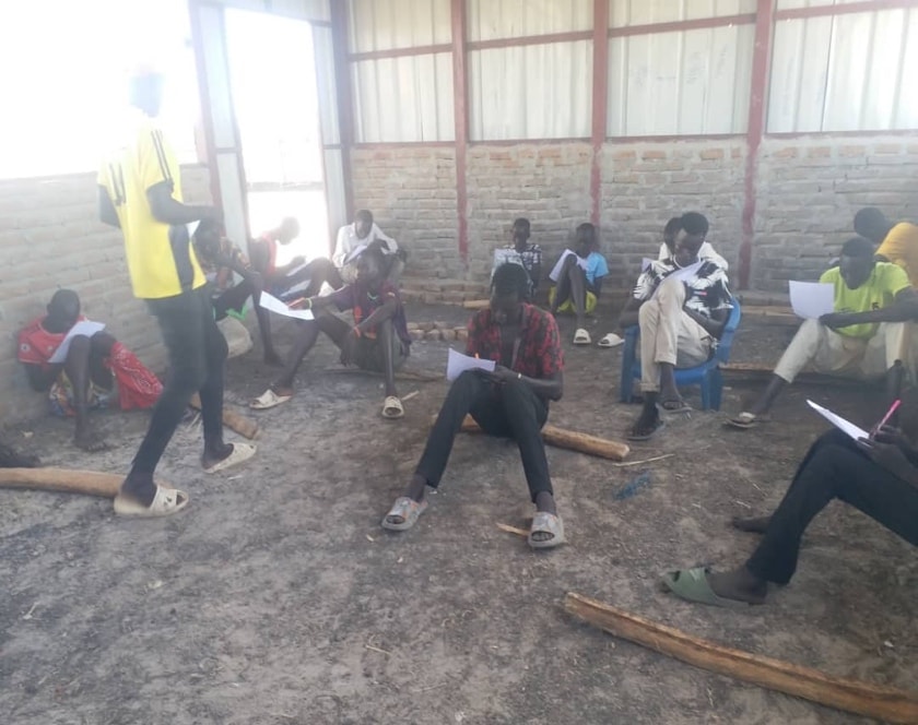 Youth participants during TOT energizer activities, April 2023.