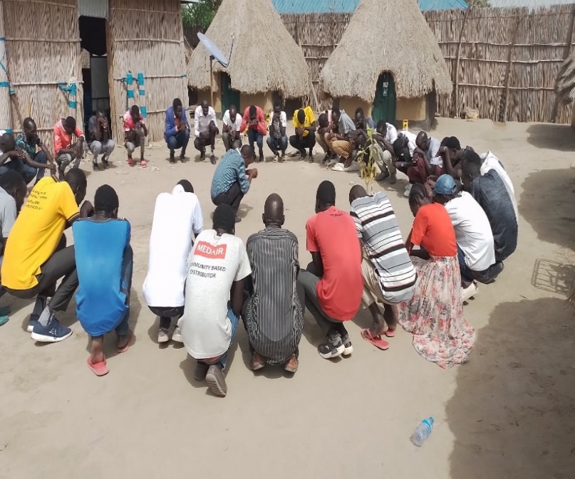 Participants in a group discussion session during Youth Empowerment Activities.